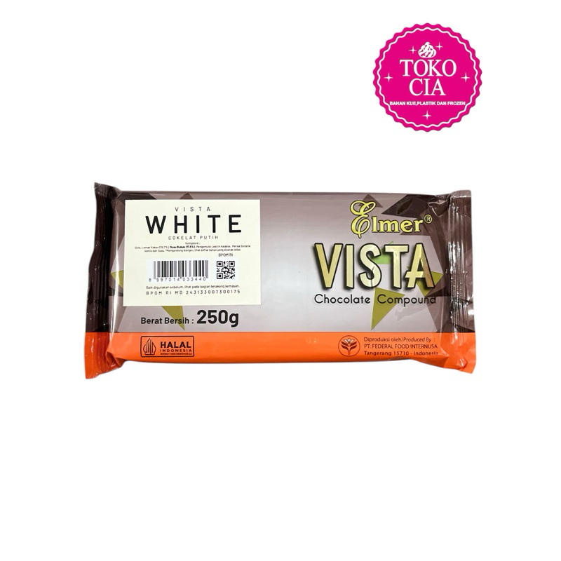 

coklat elmer vista white 250gram