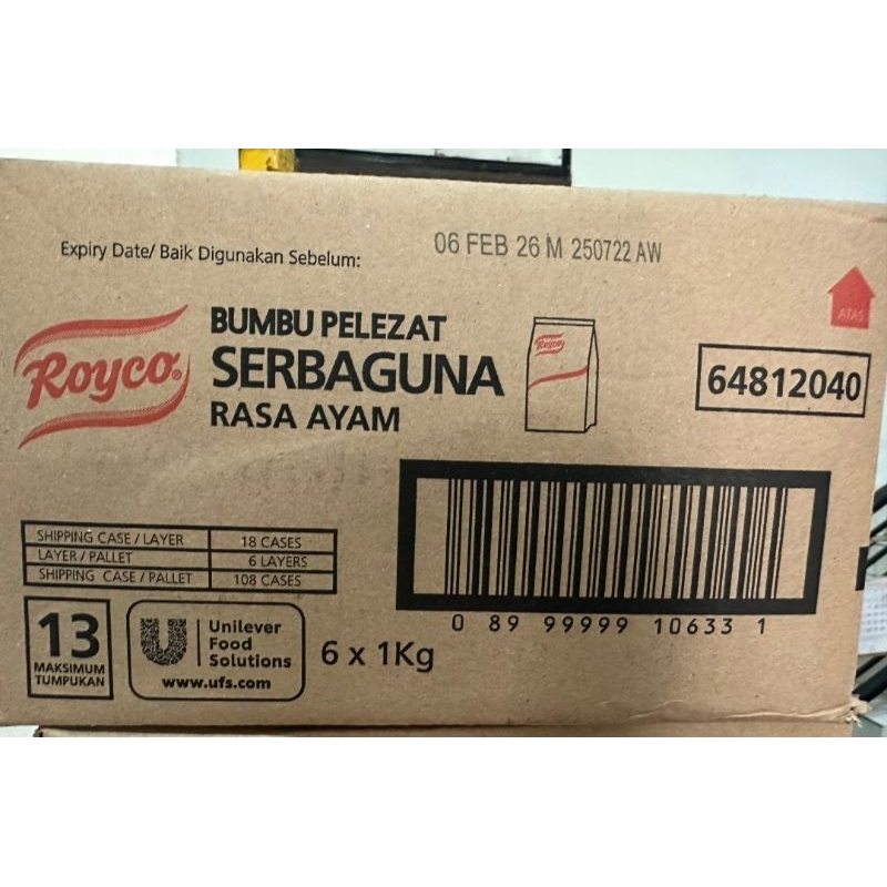 

Royco Kaldu Sapi / Ayam 1 kg / 1000 gram x 6 pcs per 1 Dus / Karton (ukuran 1000 gr)