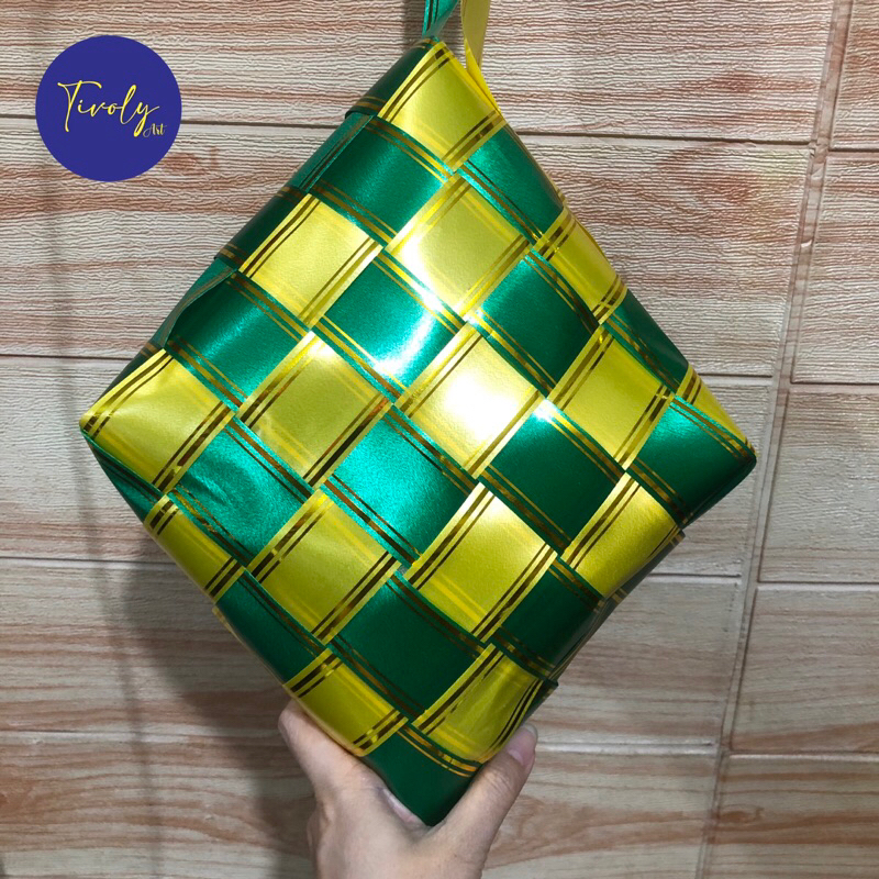 Ketupat Pita Jepang SUPER JUMBO Uk. 24x29 cm | Ketupat Pita Lebaran | Hiasan Idul Fitri