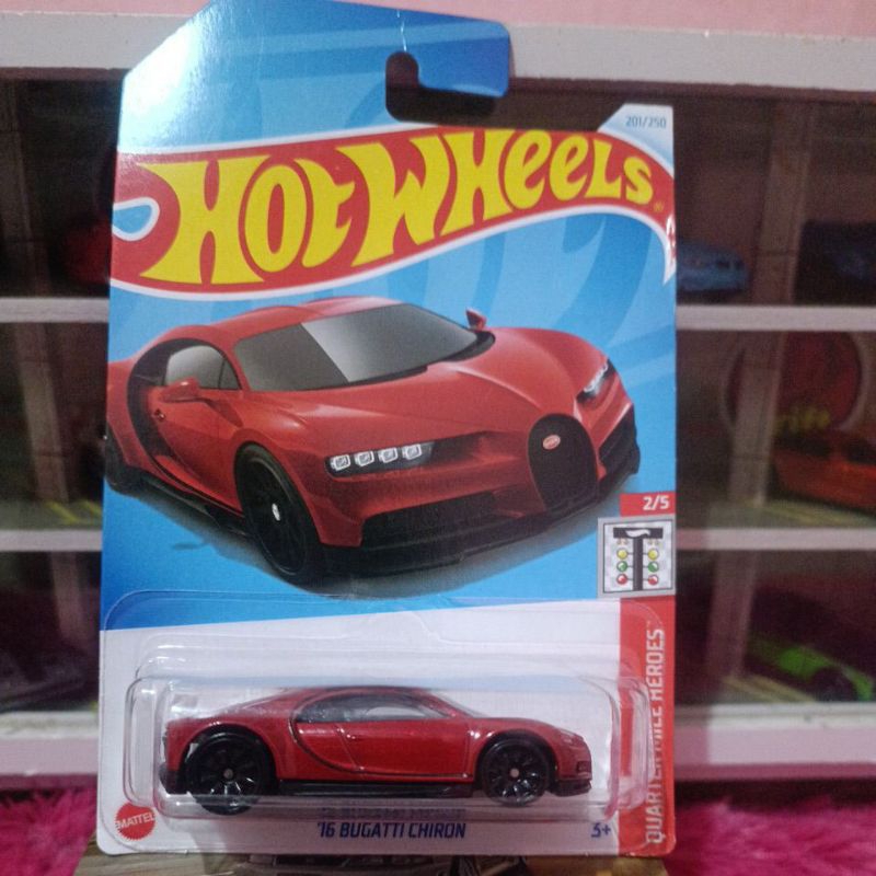 HOT WHEELS '16 BUGATTI CHIRON / QUARTER MILE HEROES [ RED ]