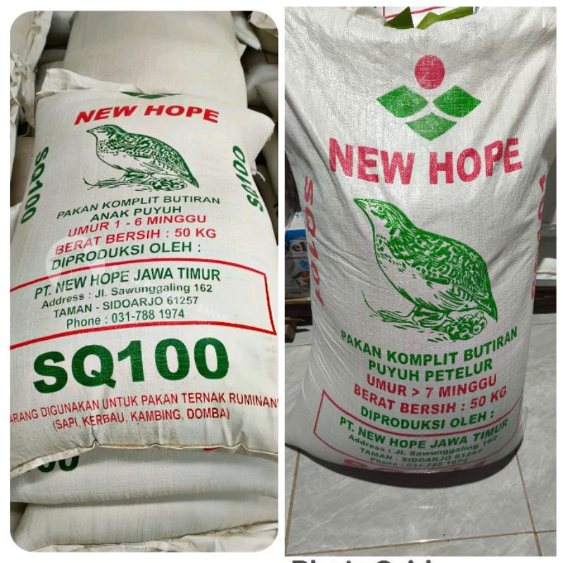 SQ 100 & SQ 101 PUR PUYUH PETELUR PAKAN UNGGAS/ PUYUH LAYER 10KG