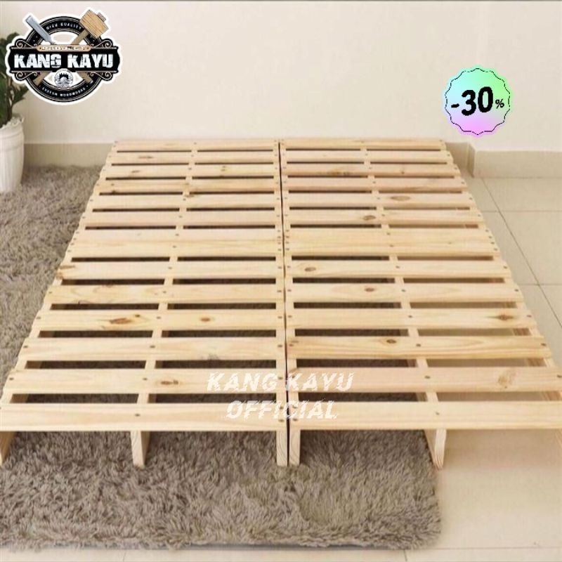 Dipan kayu palet kayu alas kasur minimalis 90x200cm 180x200cm
