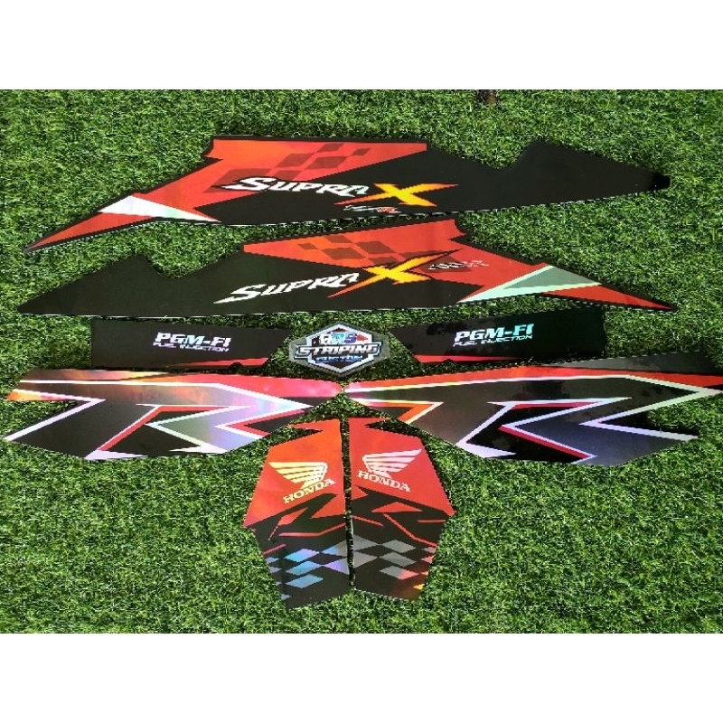 Striping Stiker Supra x 125 Batman Supra x 125 2008 motif ORI custom fullhologram limited