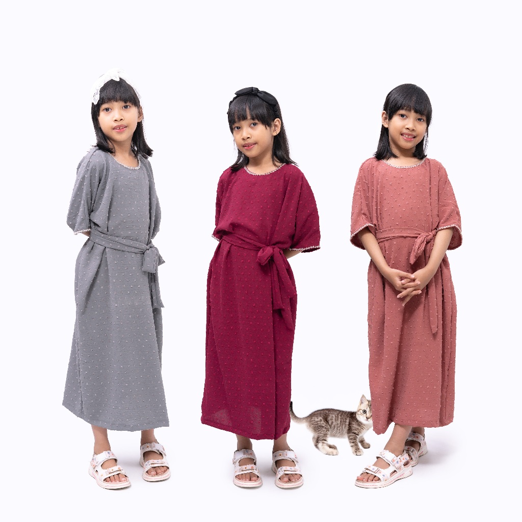 Sakeena - kaftan anak cantik - baju lebaran minimalis - baju pesta anak - baju muslim anak - kaftan 