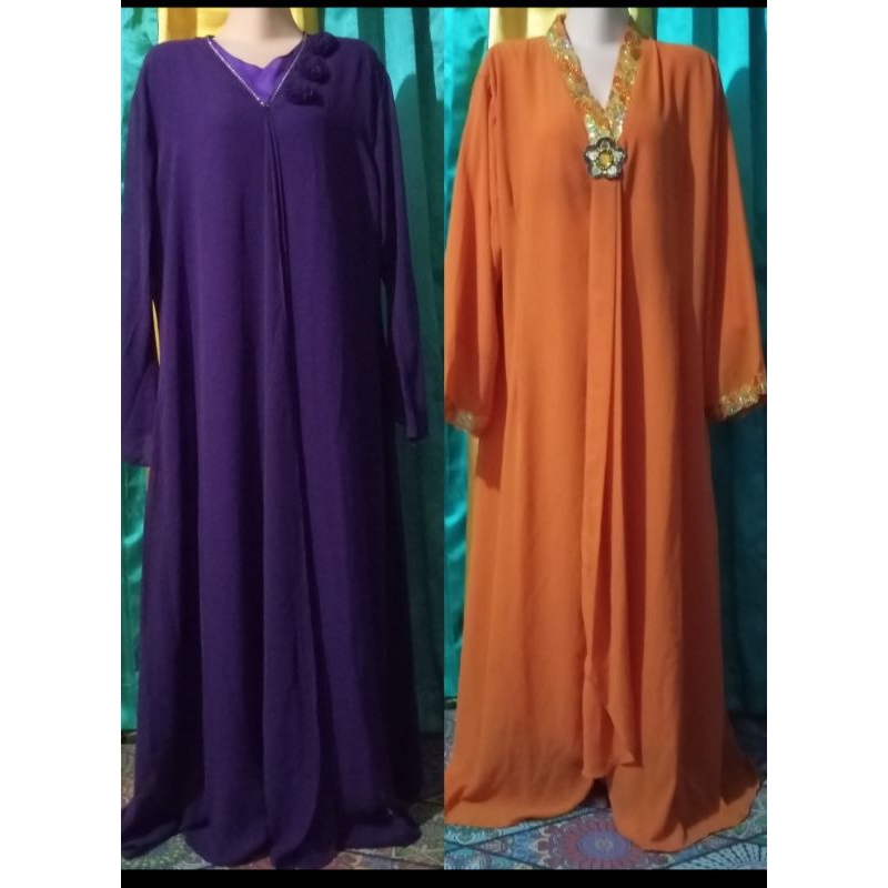 DRESS GAMIS KAFTAN JUMBO BAHAN CERUTY