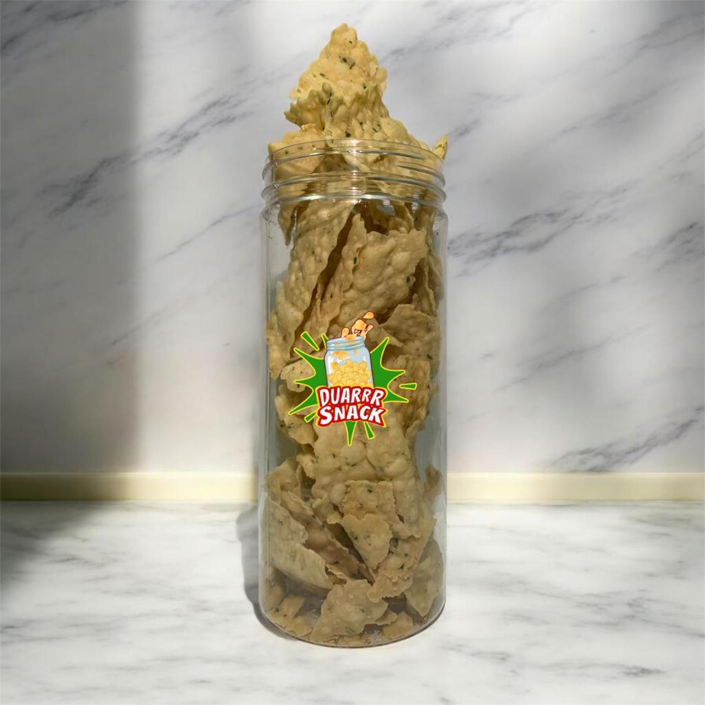

Keripik Bawang Daun Jeruk / Keripik Pangsit 1300ml PREMIUM