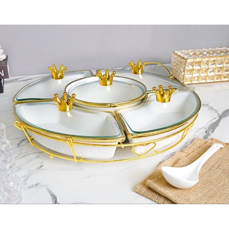 prasmanan keramik bisa putar FREE PAKING KAYU