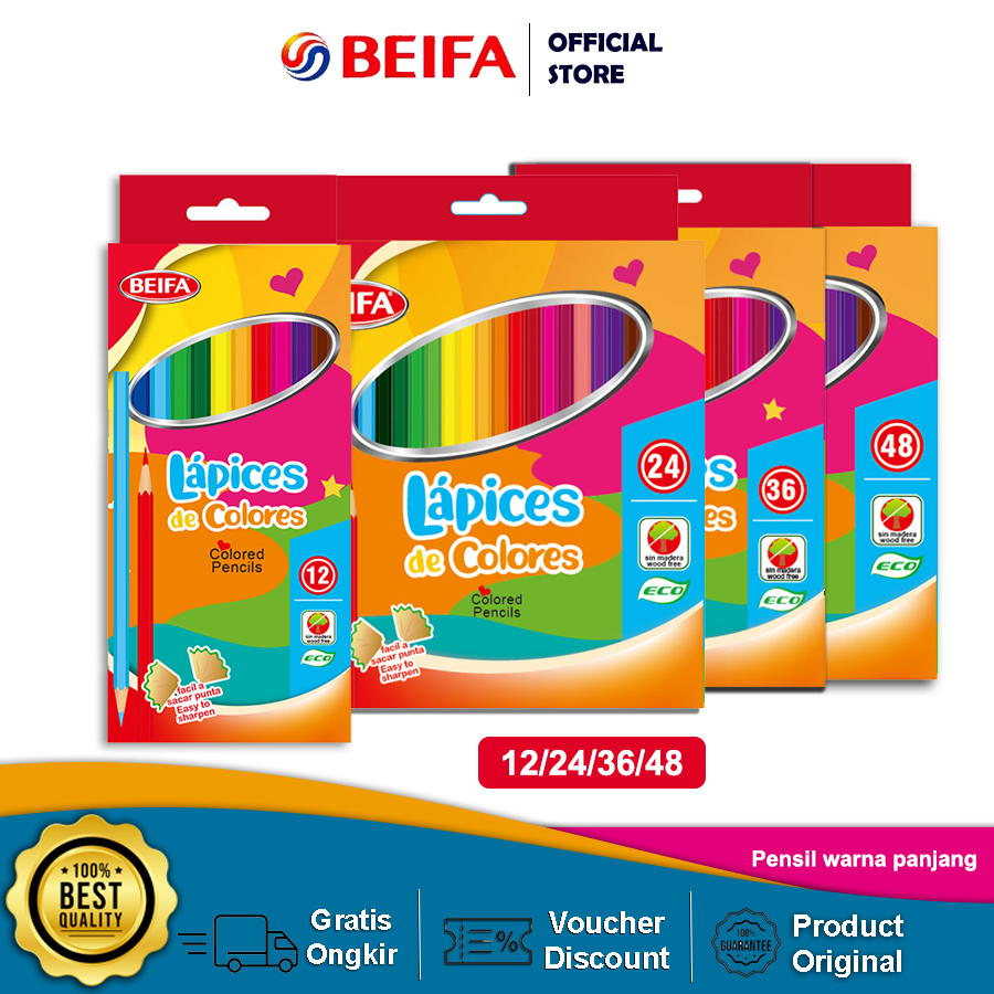 

Beifa Pensil Warna Superior Quality Color Pencils Hexagonal Grip MK1