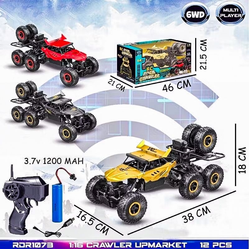 Mainan anak MOBIL REMOTE CONTROL RC ROCK CRAWLER 6WD 6X6