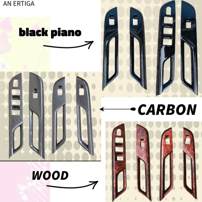 Panel All New Ertiga XL7 Arm Rest Dashboard Grand New AvanzaWood Carbon Black Piano 2018 2019 2020 2