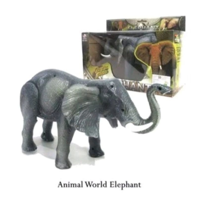 Mainan Anak Edukatif Robot Gajah Besar Bisa Jalan Suara Dan Nyala Lampu Walking Elephant Murah Ukuran Besar