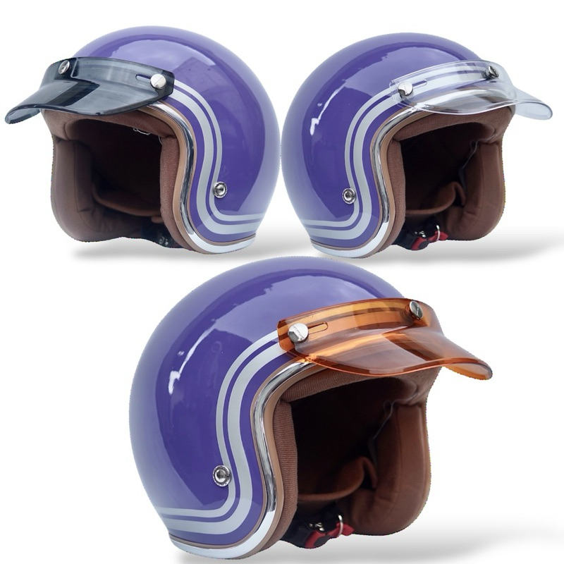 (Bisa bayar ditempat)Helm camelio ungu wanita pria dewasa dan remaja unisex keren viral sni original