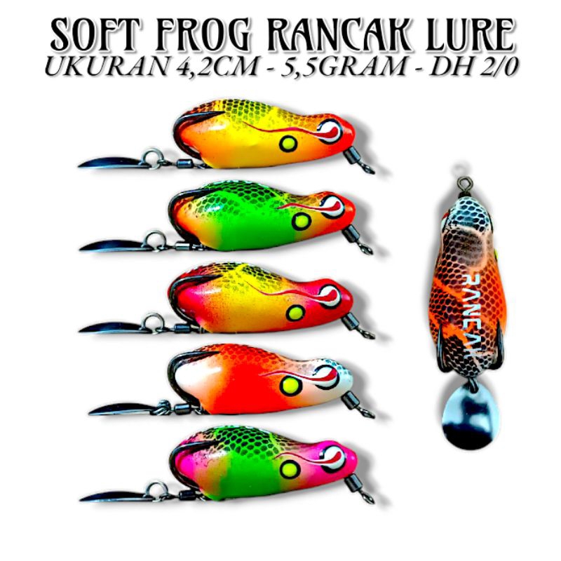 SOFT FROG RANCAK LURE UKURAN 4,2CM. UMPAN CASTING GABUS