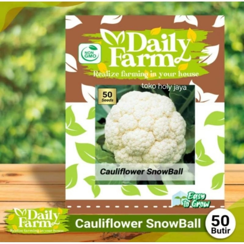 

DF benih bunga kol CAULIFLOWER SNOWBALL 50 butir bungkul putih import daily farm