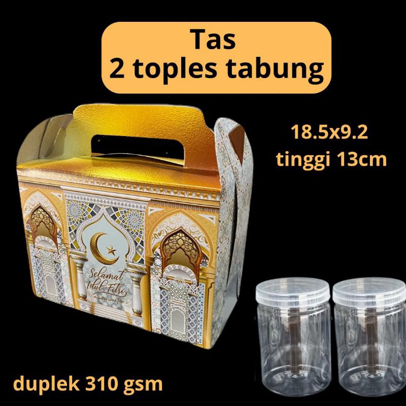 

TAS TOPLES TABUNG ISI 2 JAR 600ML MOTIF LEBARAN IDUL FITRI GABLE RAMADHAN UNTUK TOPLES TABUNG