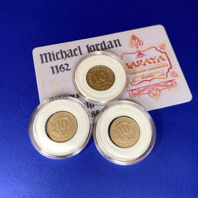 koin kuno 10 rupiah kecil tahun 1971 glowing