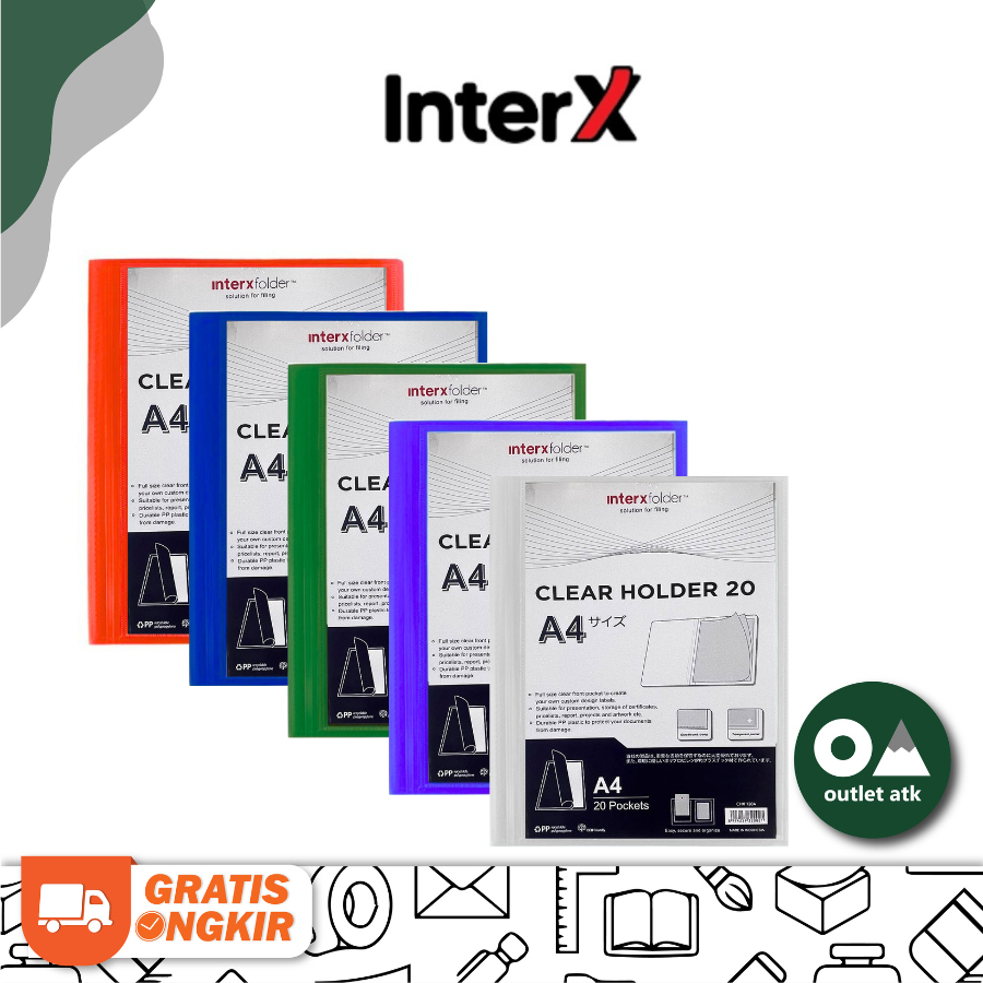 

Clear Holder / Document Keeper A4 20 Pockets Inter X Buat Seminar