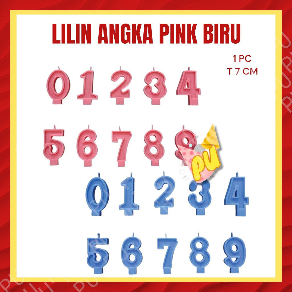 [1pc] Lilin angka Lilin angka ulang tahun murah lilin angka ultah