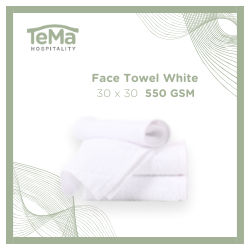 

FACE TOWEL (HANDUK MUKA) 30 X 30 - T550 30/2 WHITE