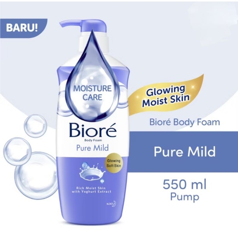 Biore Sabun Mandi Pure Mild Botol 550 ml