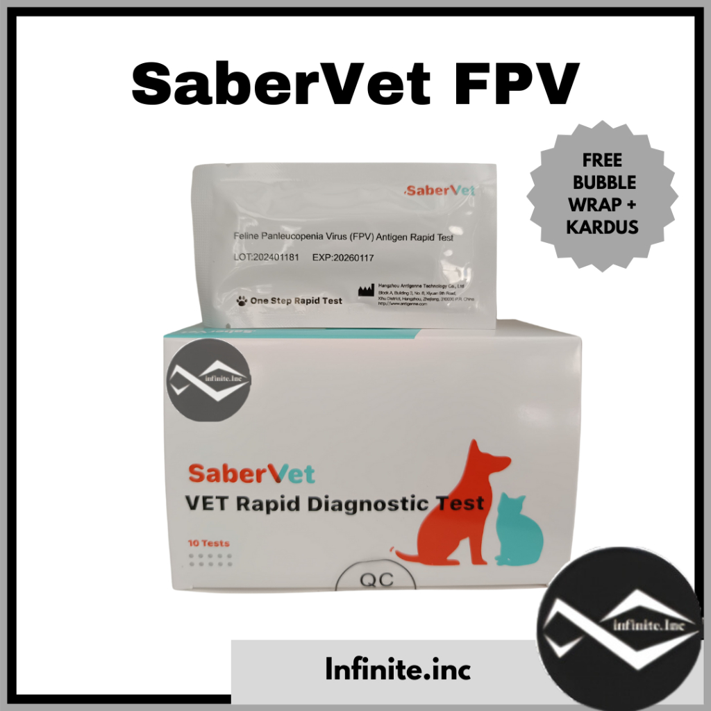 Sabervet FPV TEST KIT 1 BUAH - Rapid Test Kit Feline Panleukopenia Kucing