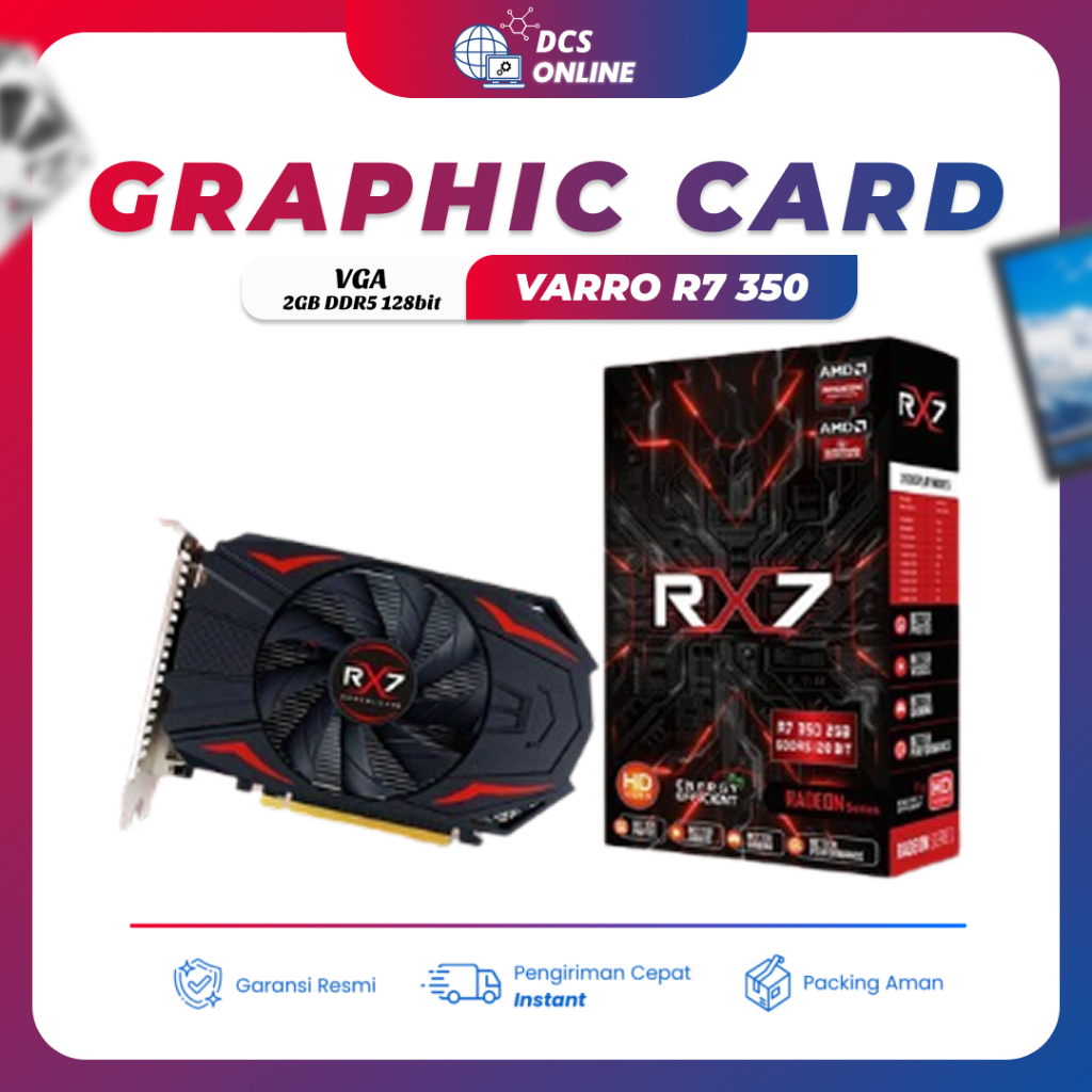 Vga Card Varro R7 350 2gb Ddr5 Graphic Card Radeon R7 350 New Garansi