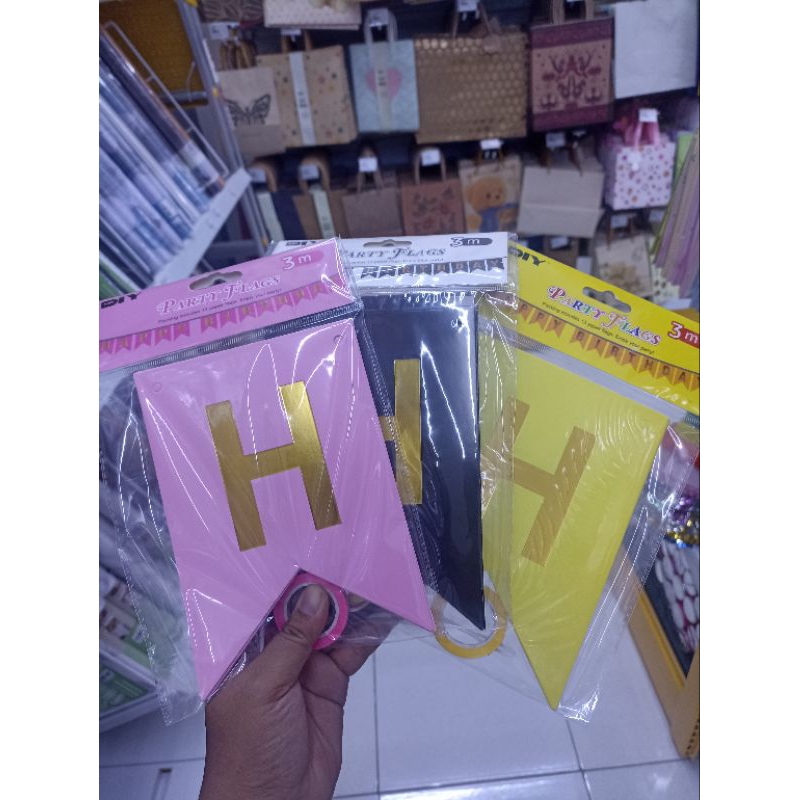 Party Flags/Tulisan Happy Birthday/Hiasan dinding/Hiasan Meja