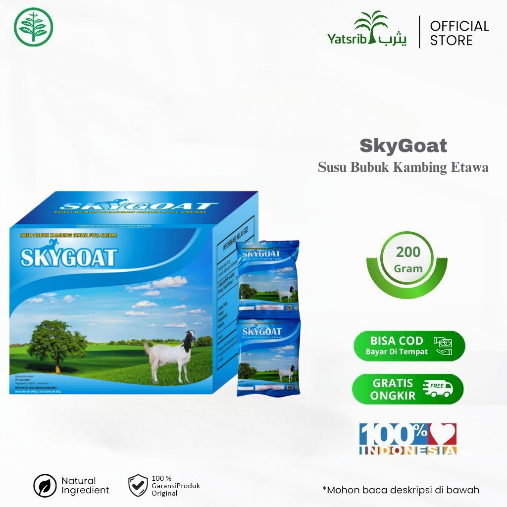 

SKYGOAT - Susu Kambing Etawa Sky Goat Membantu Meningkatkan Daya Tahan Tubuh 10 Sachet - 200 Gram