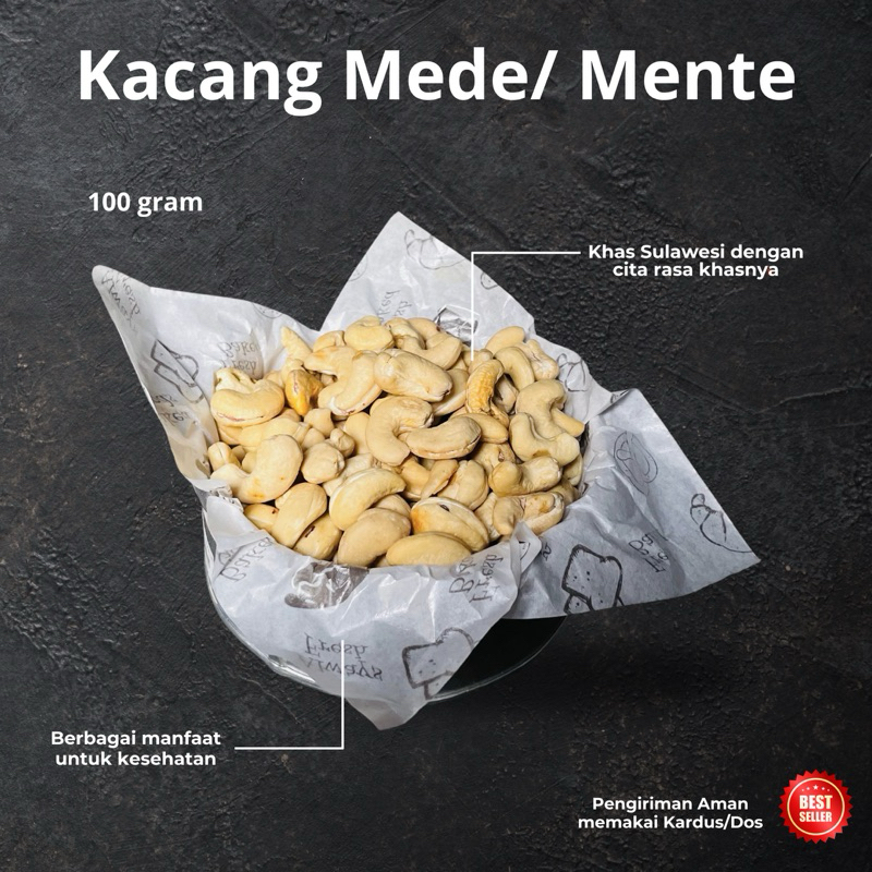 

Kacang Mede Mete Mentah 100gr Khas Sulawesi Cashew Nut