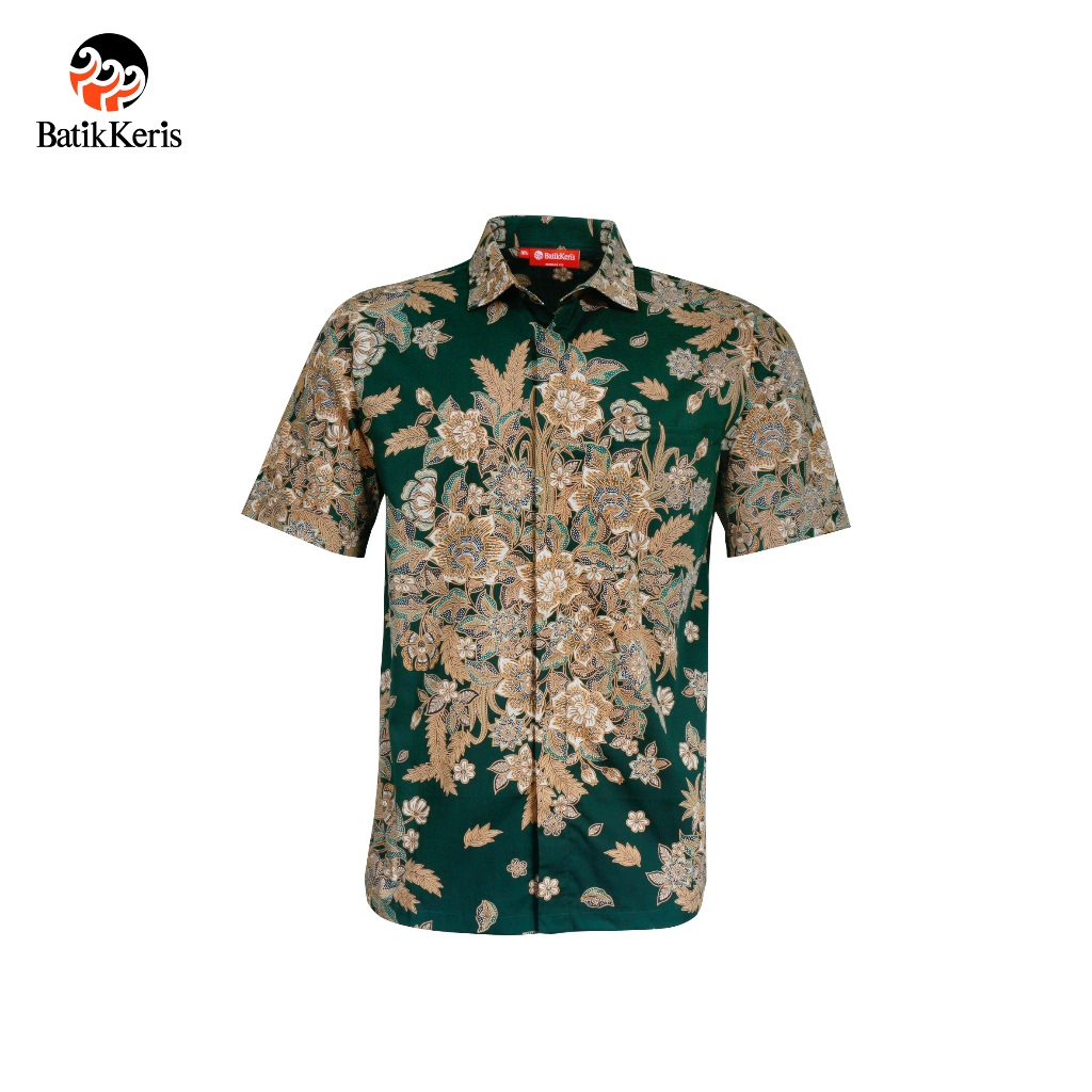 Batik Keris Kemeja Batik Pria Reguler Fit Lengan Pendek Motif Keris Puspa Raras