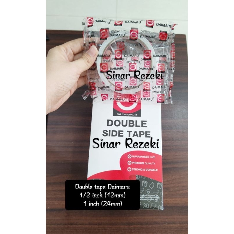 

20 buah!1/2 inch!Double side tape daimaru/dobel tip daimaru 12mm/doubletape
