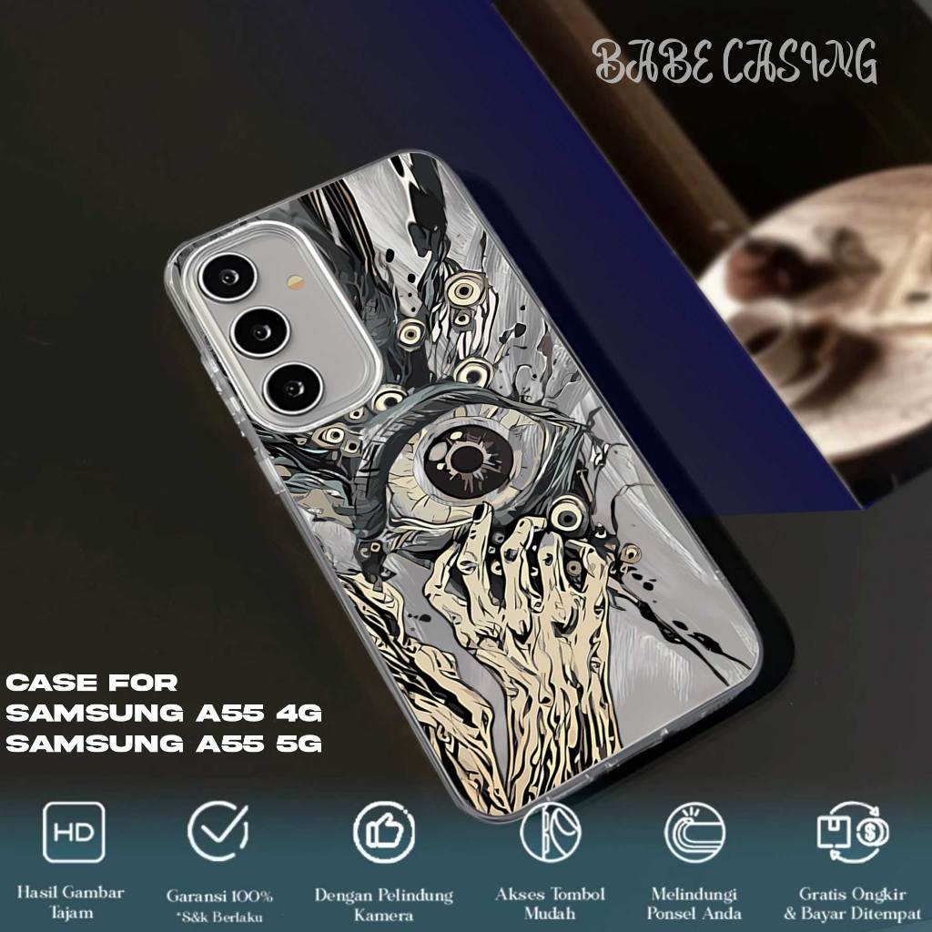 CASE SAMSUNG A55 CASING HANDPHONE FEATHER LASER PREMIIUM MATTE - MOTIF BPMD - SOFTCASE SAMSUNG A55