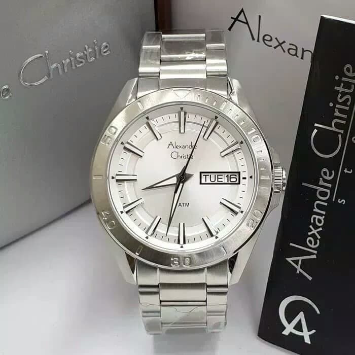100% ORIGINAL  ALEXANDRE CHRISTIE AC 6512 PRIA SILVER WHITE ORIGINAL