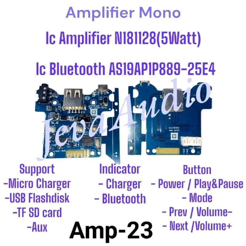 Modul Amplifier Mono 5 watt+Bluetooth