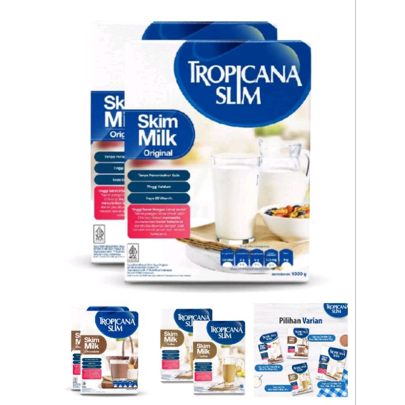 

Twin-packTropicana slim Skim Milk 500 g Paket isi 2 Pcs (Pilih di Varian )