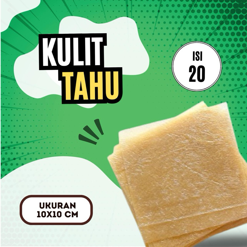 

KULIT TAHU TAWAR 10X10 ISI 20 PCS HALAL TEKSTUR LENTUR UNTUK EKADO,HEKENG,LUMPIA UDANG