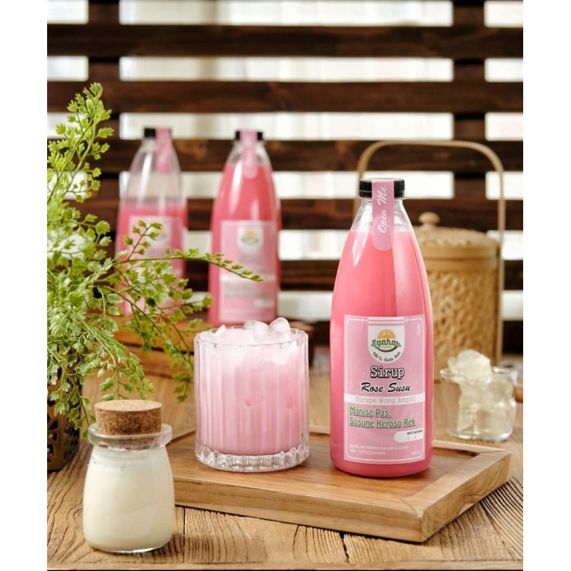 

sirup rasa rose susu - sirup syahar-sirup tanpa pemanis buatan-sirupe wong ampel-sirup kentel
