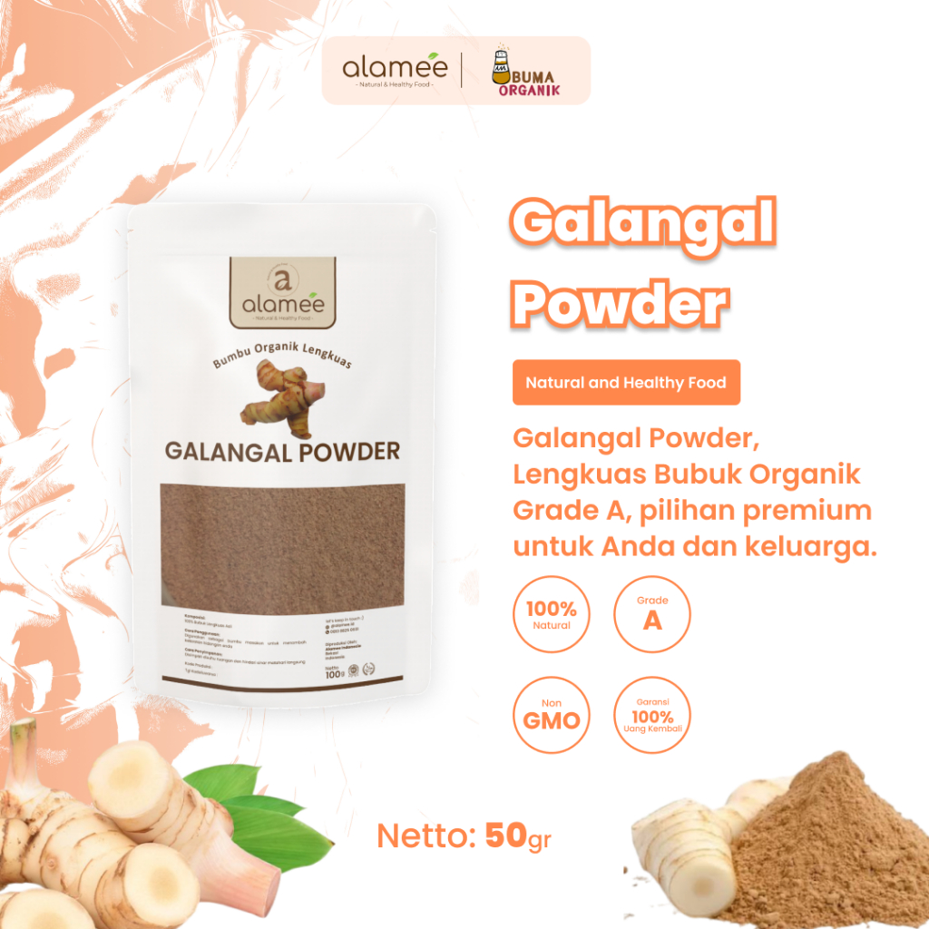 

Lengkuas Bubuk Asli Galangal Powder Rempah Rimpang Murni Asli Tanpa Campuran Bumbu Organik 50gram