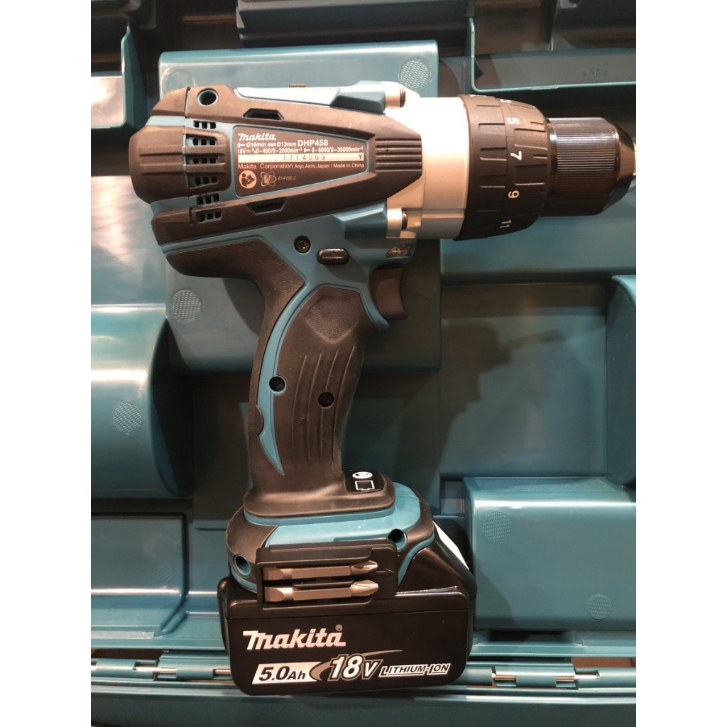 Mesin bor besi tembok makita DHP 458 RME / makita cordless DHP 458 RME