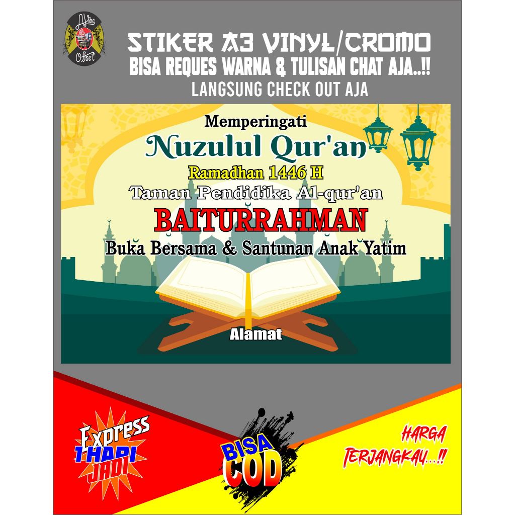 SPANDUK BANNER NUZULUL QUR'AN 12080