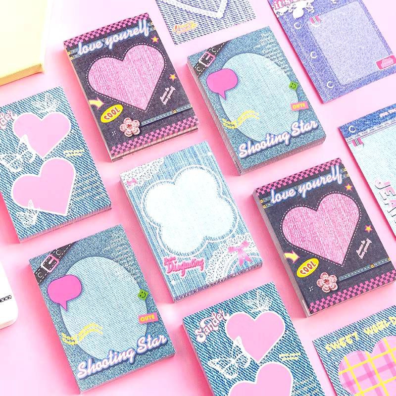

[50pcs Random] Sticky Note Aesthetic/ Memopad Note Post It/ Sticky Lucu Motif Vintage Y2K Memo