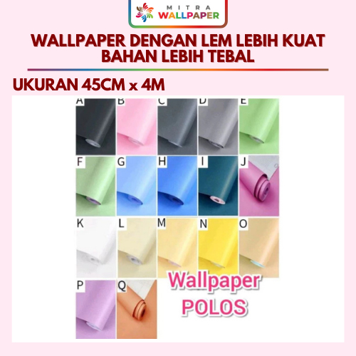 Wallpaper Dinding Polos Walpaper Stiker Dinding Kamar Tidur Warna Pastel Polos