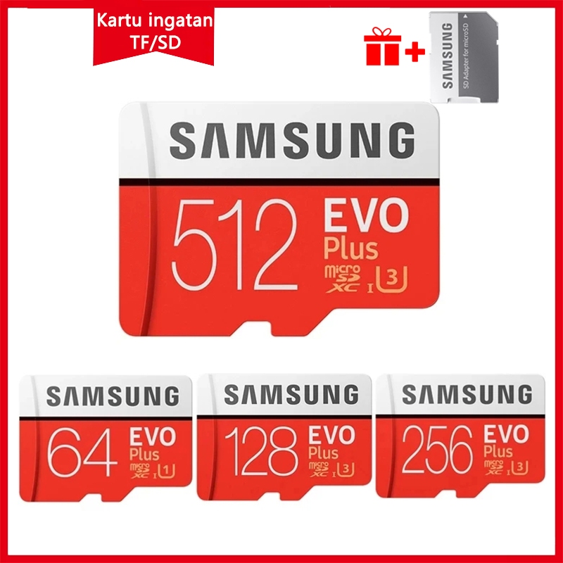 Micro SD 128GB, 256GB, 512GB, 1024GB Klas 10 kartu ingatan TF kecepatan tinggi, cocok untuk ponsel, 