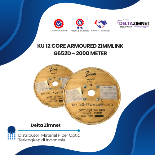 Kabel FO KU 6 Core Fig8 Armoured Panjang 2000m Merk MYLINK.