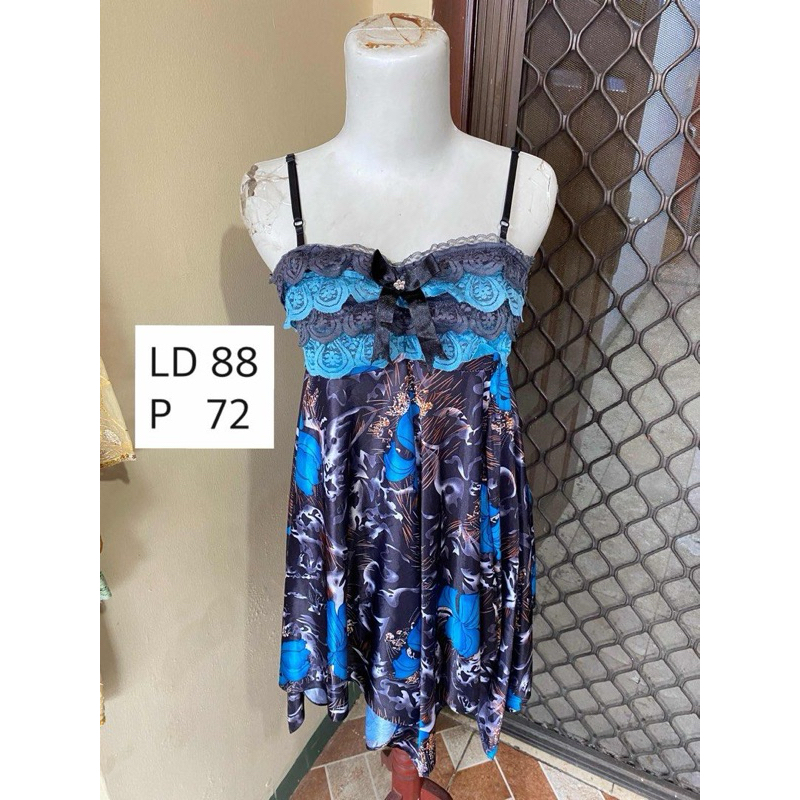 Sexy Lingerie Baju Tidur Bahan Licin Mini Dress Sexy Wanita Motif - preloved