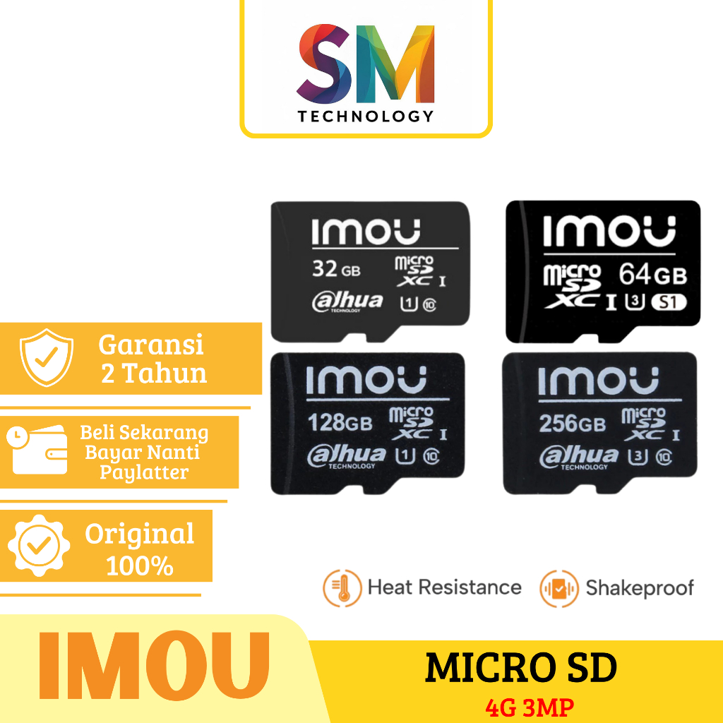 IMOU MicroSD 32GB 64GB 128GB 256GB Micro SD HP CCTV Kartu Memori Memory Card Class 10