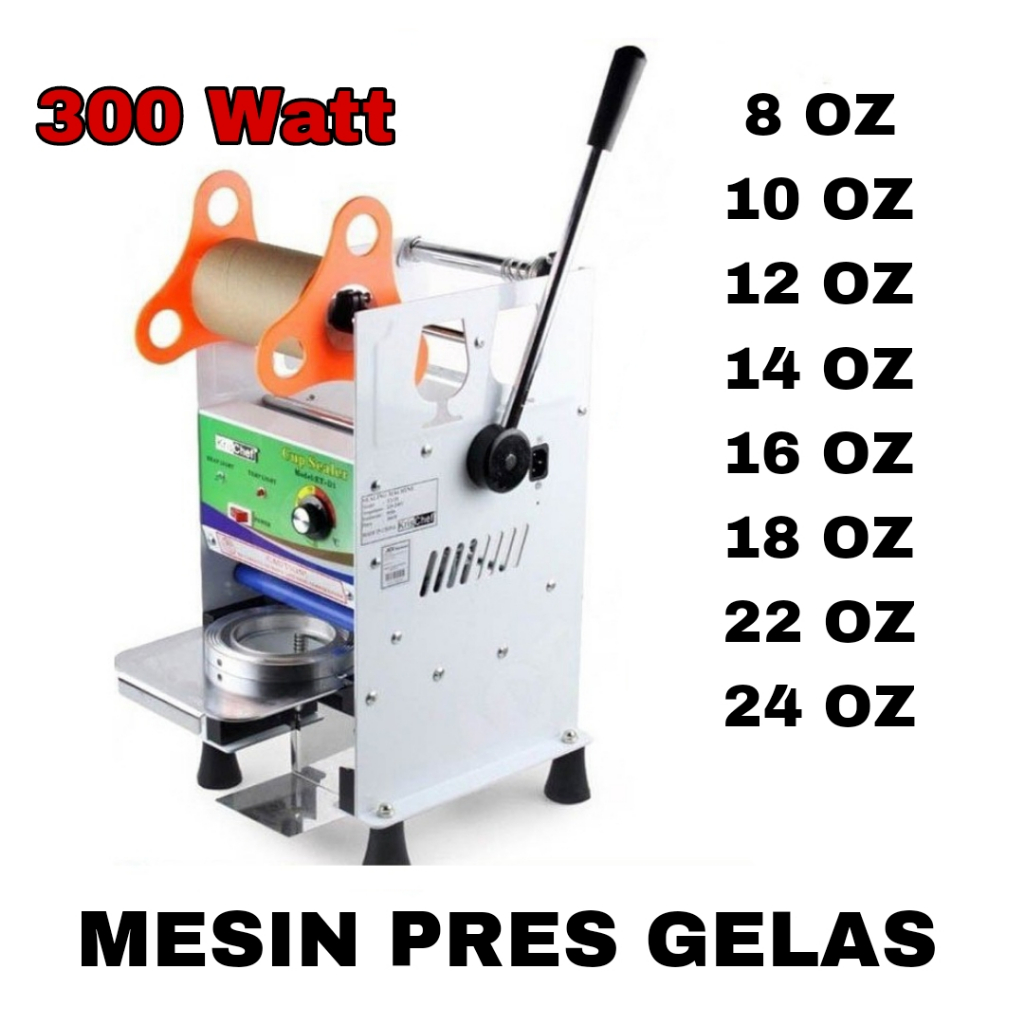 BARU RILIS MESIN CUP SELER WARNA PUTIH CUP SEALER MANUAL ALAT PRESS GELAS PLASTIK ETON ET-D1 8-24 OZ
