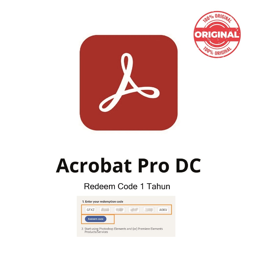 Adobe Acrobat PDF Pro Original Lisensi Aktifasi di Akun Pribadi Support Windows atau MacOS Redeem Ko