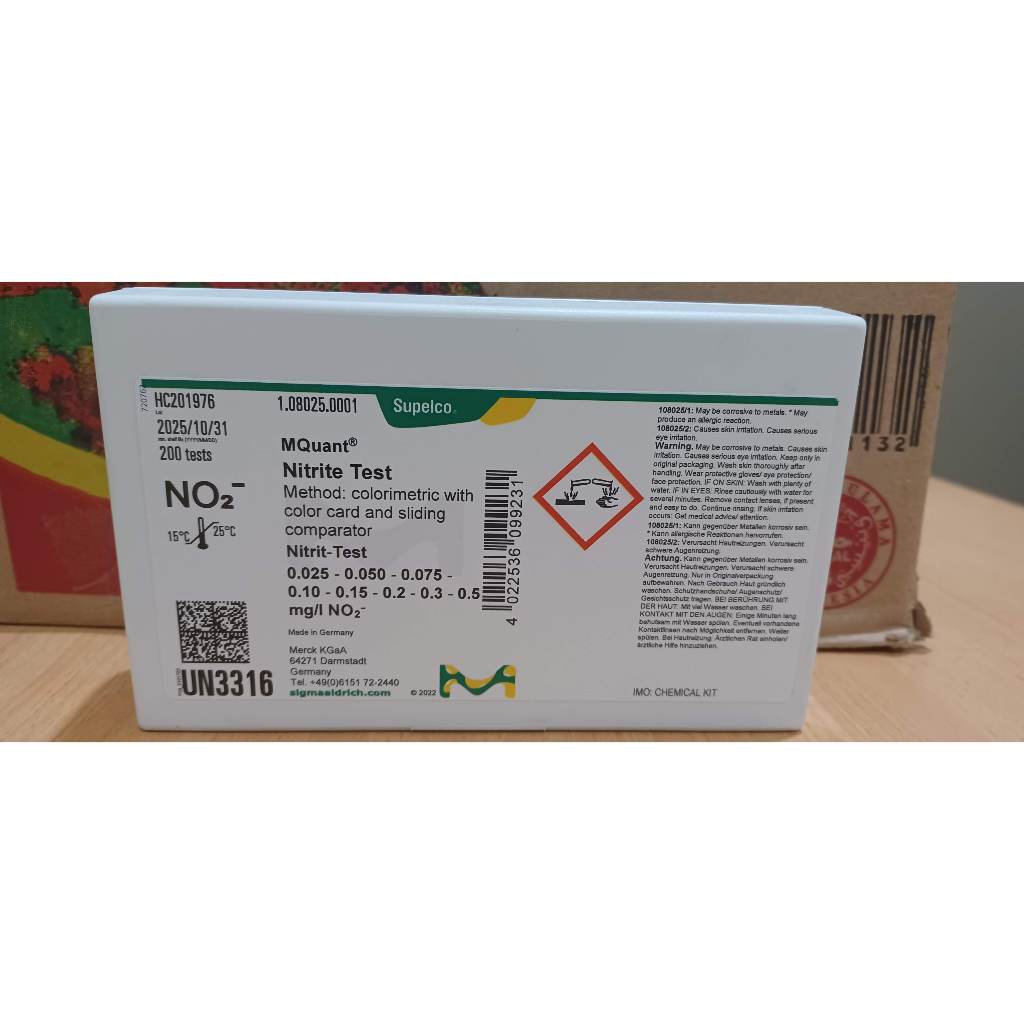 MERCK 1.08025.0001 Nitrite Test, colorimetric, 0.025-0.5 mg/L (NO2-), for use with MQUANT