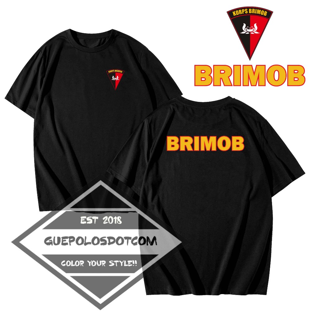 KAOS T-SHIRT BRIMOB/ Korps Brigade Mobil - Baju Brimob Keren - KAOS BRIMOB - GUEPOLOS